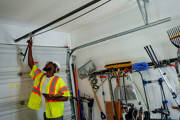 Professional Garage Door Panel Replacement technician working in Milford, IN